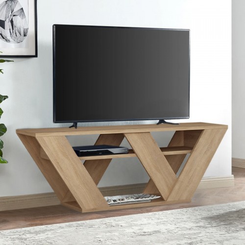 Έπιπλο τηλεόρασης Pipralla Megapap χρώμα sapphire oak 110x30x40εκ.