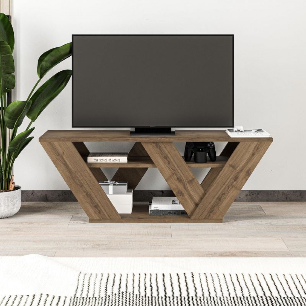 Έπιπλο τηλεόρασης Pipralla Megapap χρώμα sandstone 110x30x40εκ.