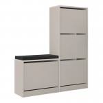Παπουτσοθήκη Dude Megapap χρώμα sandstone 104,8x26x118,5εκ.