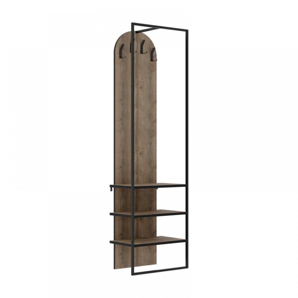 Έπιπλο εισόδου Archy Megapap χρώμα ανοιχτό καρυδί 53x31,7x180εκ.