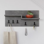 Κρεμάστρα τοίχου Harmon Megapap χρώμα γκρι ρετρό 65x15x31εκ.