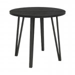 Τραπέζι Xana Megapap χρώμα black wood Ø90x77,5εκ.