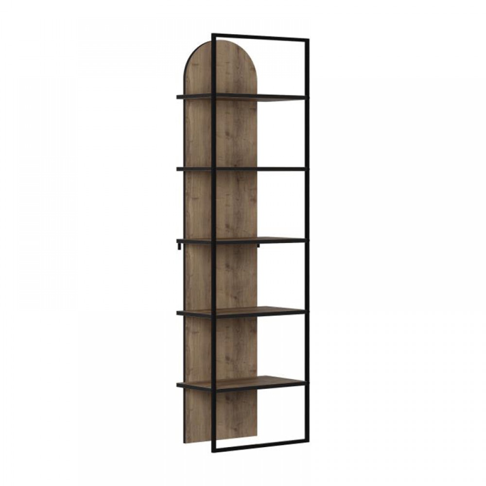 Βιβλιοθήκη Archy Megapap χρώμα ανοιχτό καρυδί 53x31,7x180εκ.
