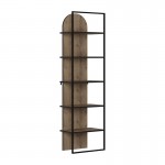 Βιβλιοθήκη Archy Megapap χρώμα ανοιχτό καρυδί 53x31,7x180εκ.