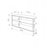 Έπιπλο τηλεόρασης γωνιακό Echo Megapap χρώμα sapphire oak 98x37x45εκ.