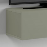 Έπιπλο τηλεόρασης επιτοίχιο Francy Megapap χρώμα ash green 135x31,7x25εκ.