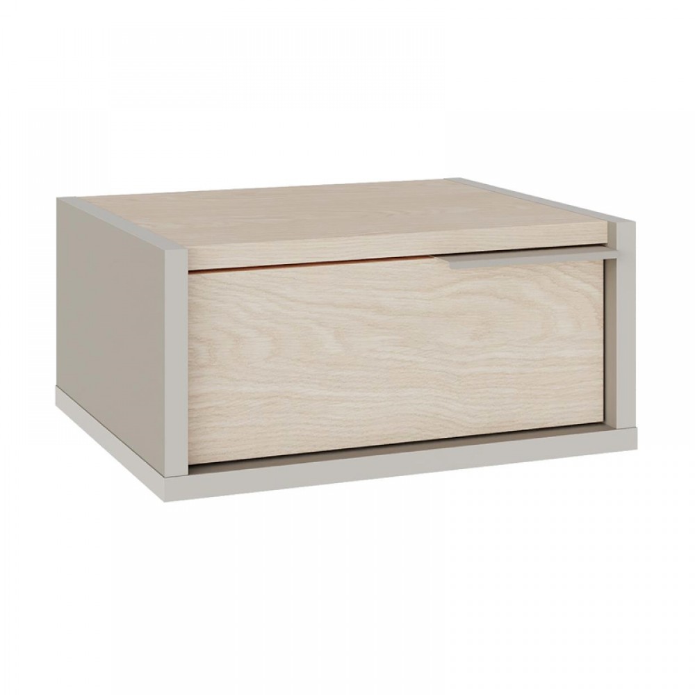 Κομοδίνο επιτοίχιο Eco Megapap χρώμα sandstone - light oak 40x33x18,5εκ.