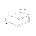 Κομοδίνο επιτοίχιο Eco Megapap χρώμα sandstone - light oak 40x33x18,5εκ.