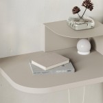 Κομοδίνο επιτοίχιο Luno Megapap με LED χρώμα sandstone 40x30x16,2εκ.