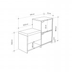 Παπουτσοθήκη Haven Megapap χρώμα sapphire oak - ανθρακί 101x35x80,4εκ.