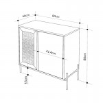 Μπουφές Naive Megapap χρώμα sapphire oak 80x40x80εκ.