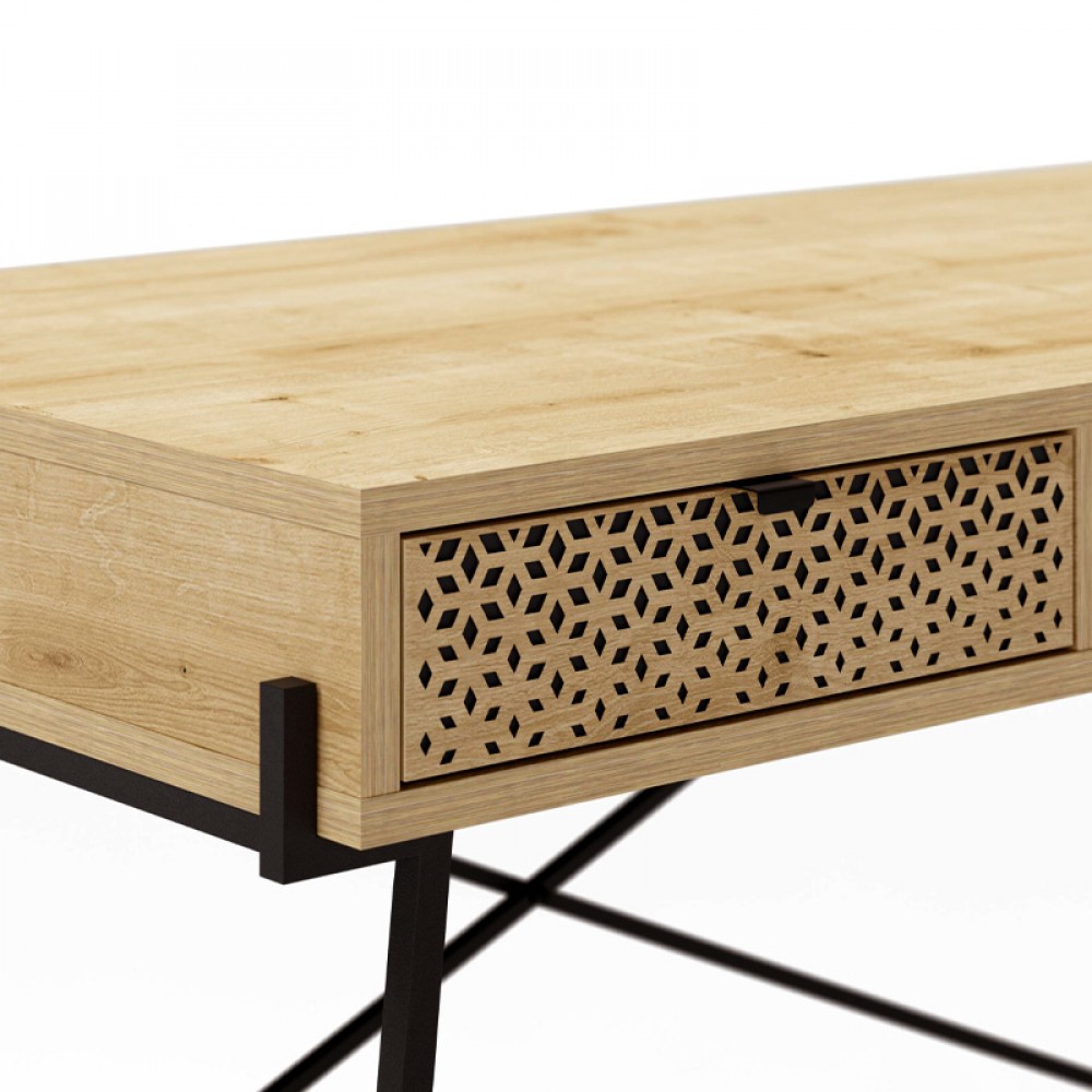 Γραφείο εργασίας Naive Megapap χρώμα sapphire oak 113,4x60x77,5εκ.