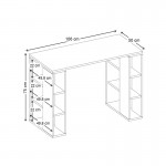 Γραφείο εργασίας Colmar Megapap χρώμα ανοιχτό καρυδί 106x50x75εκ.