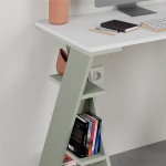 Γραφείο εργασίας Papillon Megapap χρώμα ash green - λευκό 106x50x75εκ