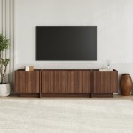 Έπιπλο τηλεόρασης Lowen Megapap χρώμα καρυδί milano 180x35x46,2εκ.