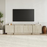 Έπιπλο τηλεόρασης Lowen Megapap χρώμα travertine 180x35x46,2εκ.