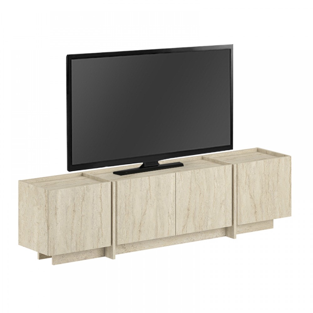 Έπιπλο τηλεόρασης Lowen Megapap χρώμα travertine 180x35x46,2εκ.