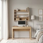 Ραφιέρα τοίχου Lane Megapap χρώμα sapphire oak 85x15x66εκ.