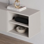 Έπιπλο τηλεόρασης επιτοίχιο Conrad Megapap χρώμα sandstone 140x35x38εκ.