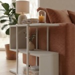 Τραπεζάκι βοηθητικό Homia Megapap χρώμα sandstone 56x25x56,5εκ.