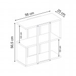 Τραπεζάκι βοηθητικό Homia Megapap χρώμα καρυδί Ud 56x25x56,5εκ.