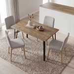 Τραπέζι Xana Megapap χρώμα sepet oak 120x70x77,5εκ.