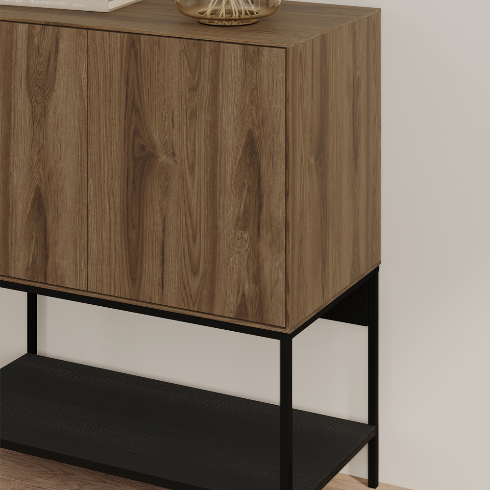 Μπουφές Amira Megapap χρώμα καρυδί Ud - black wood 80x40x90εκ.