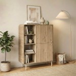 Μπουφές Colia Megapap χρώμα sepet oak 85x44x120,4εκ.