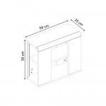 Τραπεζάκι βοηθητικό Colia Megapap χρώμα sepet oak 58x25x50εκ.