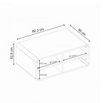 Τραπεζάκι σαλονιού Rovel Megapap χρώμα sepet oak 80,3x50x32,5εκ.