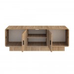 Έπιπλο τηλεόρασης Rovel Megapap χρώμα sepet oak 140,3x39x50εκ.