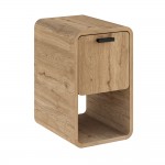 Τραπεζάκι βοηθητικό - Κομοδίνο Rovel Megapap χρώμα sepet oak 30x39x50,5εκ.