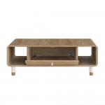 Τραπεζάκι σαλονιού Doro Megapap χρώμα sepet oak 100x60x34,6εκ.