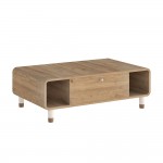 Τραπεζάκι σαλονιού Doro Megapap χρώμα sepet oak 100x60x34,6εκ.