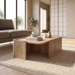 Τραπεζάκι σαλονιού Bora Megapap χρώμα sepet oak 82x52x28,5εκ.
