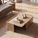 Τραπεζάκι σαλονιού Bora Megapap χρώμα sepet oak 82x52x28,5εκ.