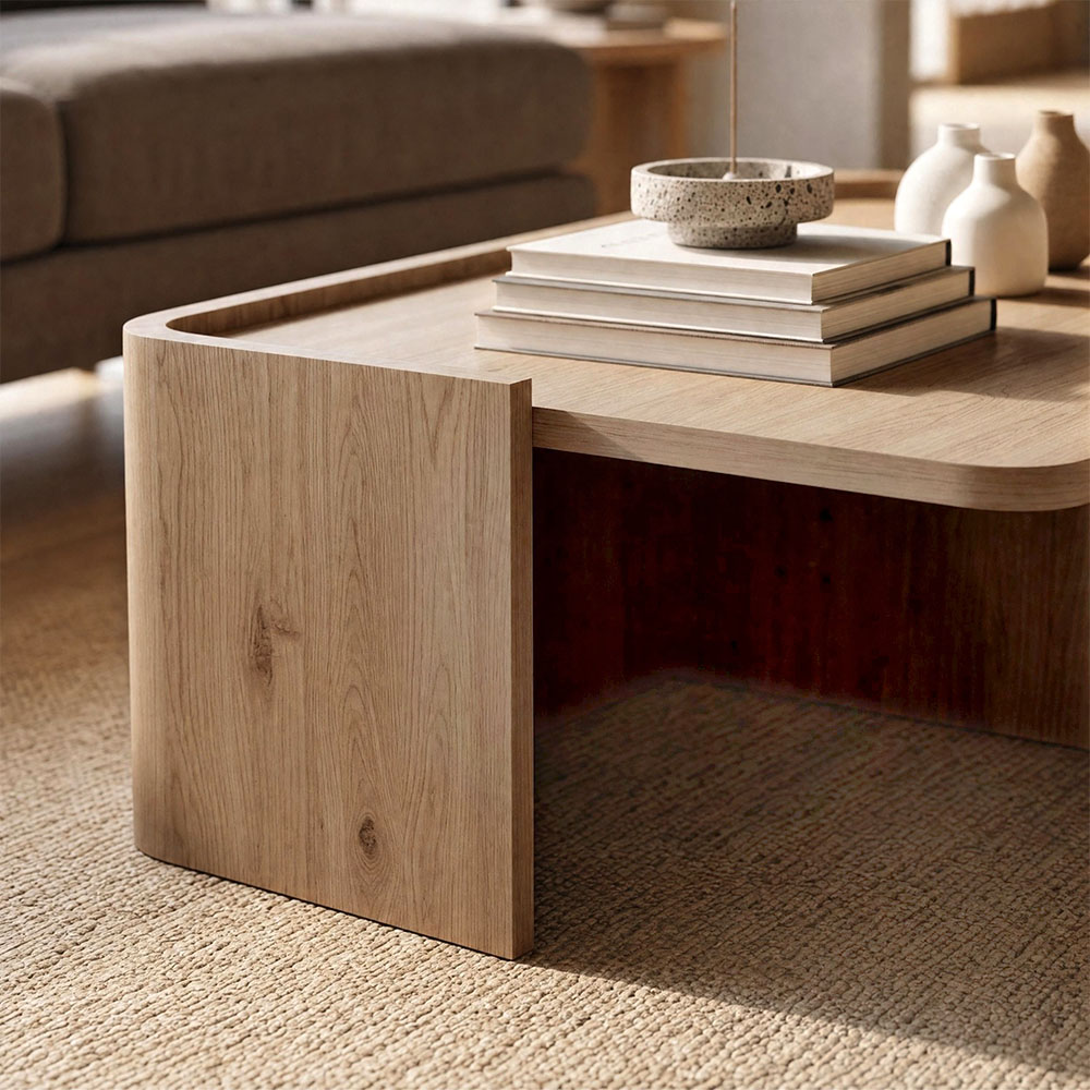 Τραπεζάκι σαλονιού Bora Megapap χρώμα sepet oak 82x52x28,5εκ.