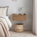 Κομοδίνο επιτοίχιο Brisa Megapap χρώμα καρυδί Ud 42x35x18,2εκ.