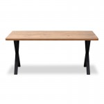 Τραπέζι Jeremy Megapap Mdf - μεταλλικό χρώμα ακακίας 160x80x75εκ.