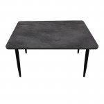 Τραπέζι Levico Megapap Mdf - μεταλλικό χρώμα σκούρο γκρι σκυροδέματος 120x70x75εκ.