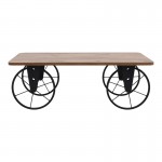 Τραπεζάκι σαλονιού Jemmy Megapap Mdf - μεταλλικό χρώμα ακακίας 90x55x33εκ.