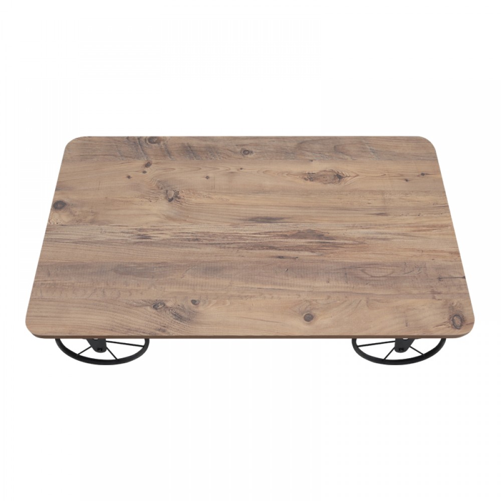 Τραπεζάκι σαλονιού Jemmy Megapap Mdf - μεταλλικό χρώμα ακακίας 90x55x33εκ.