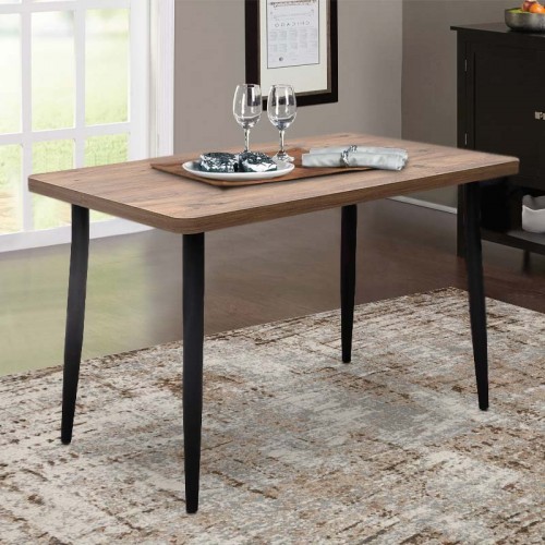 Τραπέζι Levico Megapap Mdf - μεταλλικό χρώμα ακακίας 130x75x75εκ.