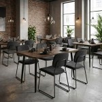 Τραπέζι Levico Megapap Mdf - μεταλλικό χρώμα καπνιστή καρυδιά 130x75x75εκ.