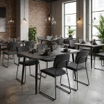 Τραπέζι Levico Megapap Mdf - μεταλλικό χρώμα σκούρο γκρι σκυροδέματος 130x75x75εκ.