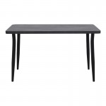 Τραπέζι Levico Megapap Mdf - μεταλλικό χρώμα σκούρο γκρι σκυροδέματος 130x75x75εκ.