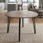 Τραπέζι Zeno Megapap χρώμα ακακίας Ø110x73,5εκ.