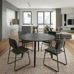 Τραπέζι Zeno Megapap χρώμα σκούρο γκρι σκυροδέματος Ø110x73,5εκ.