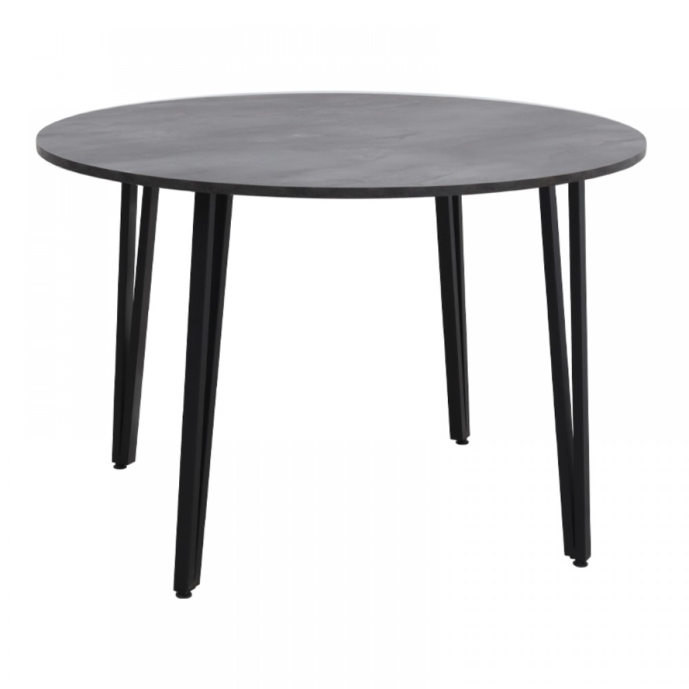Τραπέζι Zeno Megapap χρώμα σκούρο γκρι σκυροδέματος Ø110x73,5εκ.