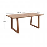 Τραπέζι Liora Megapap Mdf - ξύλινο χρώμα ακακίας 180x90x75εκ.